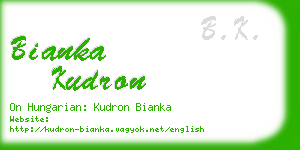 bianka kudron business card